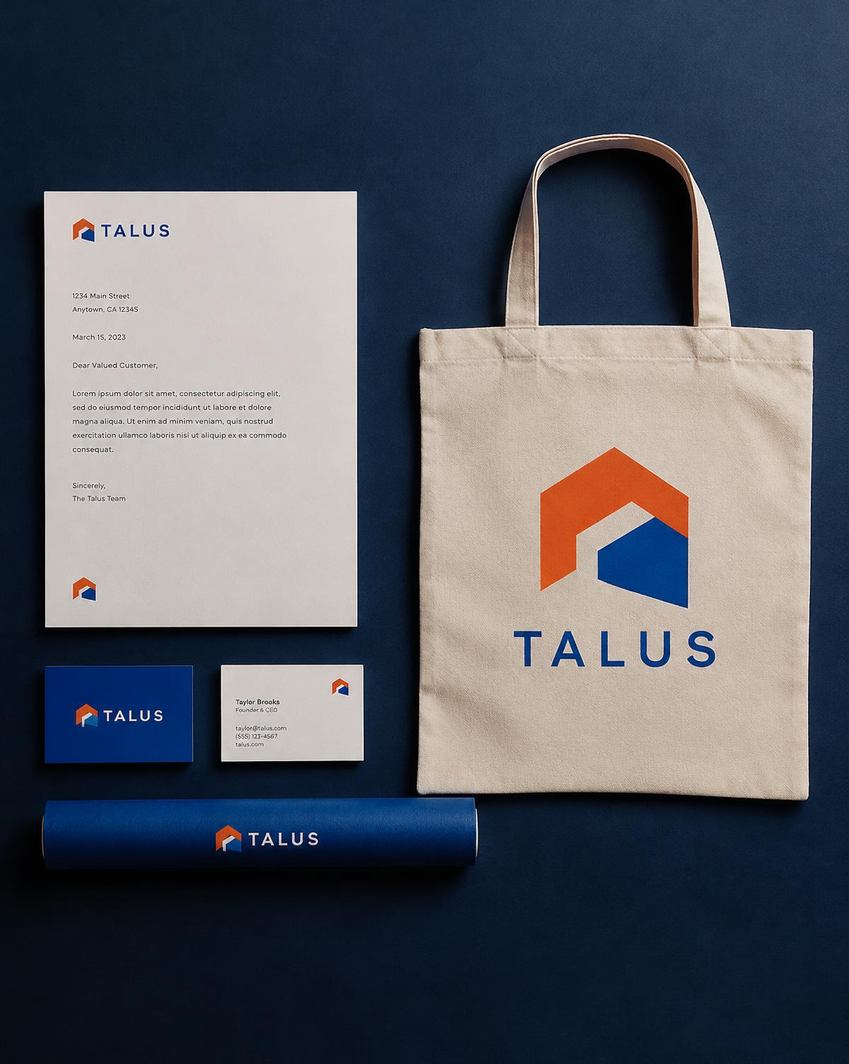 Stationery and tote bag mockups